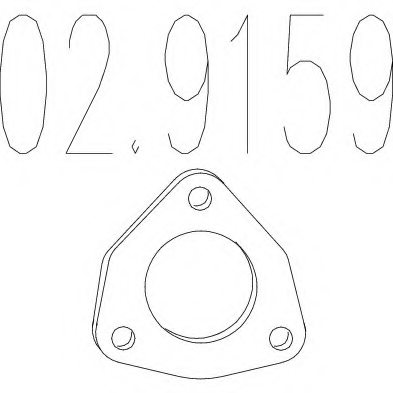 MTS 02.9159 Gasket, exhaust pipe